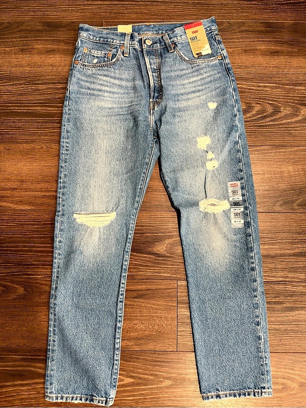 Levi's 501 Original Fit Women's Jeans Straight Leg Blue Waist 28 x 30